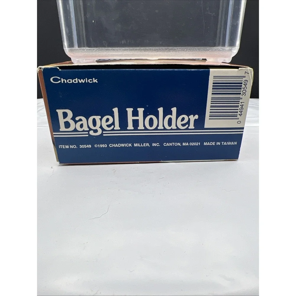 Vintage 1993 Chadwick Bagel Holder Slicer Guard Kitchen Gadget In Box 90s